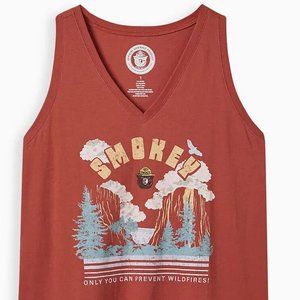 Torrid 3X Smokey Bear Rusty Orange Classic Fit Retro Tank Top (24-26) Plus